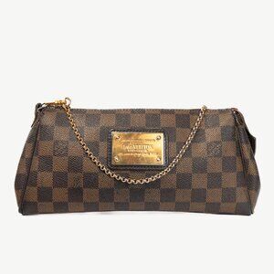 Louis Vuitton Eva Damier Ebene Canvas Clutch